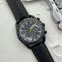 Luksusowe męskie zegarek 43 mm obudowy kwarcowy ruch subdial chronografu zegarki sportowe Master Master Lifestyle Waterproof Analog Design Montre de Luxe
