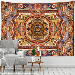 Tapisserier Mandala mattan mönster tapestry vägg hängande boho estetiskt rum tapiz hippie konst dekor bakgrund fabrictapesties