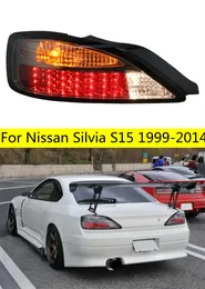 أضواء ذيل LED LED لسيارة Nissan Silvia S15 LED ALLIGHT ASSEMBLY 1999-2014 المصباح الخلفي المصباح الخلفي إشارة انعكاس لوقوف السيارات