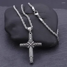 Pendant Necklaces Vintage Stainless Steel Cross Necklace For Men Dominic Toretto Creative Graphic Christian JewelryPendant Godl22