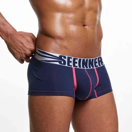 19 Stili Seeinner Intimo Boxer Uomo Moda Sexy Gay Pene Pouch Uomo Boxer Trunks Mutandine maschili Calzoncillos Hombre G220419