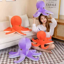 1pc 3040cm Kawaii Octopus 봉제 쿠션 만화 해양 연체 동물 충전 소프트 시뮬레이션 소파 쿠션 Ldren Kids Present J220729