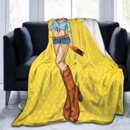 Blankets Flannel Blanket Art Pin Up Rodeo Girl Light Thin Mechanical Wash Warm Soft Throw On Sofa Bed Travel PatchworkBlankets BlanketsBlank
