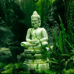 Decoração de estátua de estátua de Buda antiga para decoração de decoração de tanques de peixes decorativo y200917