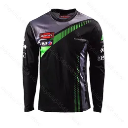 Letni motocyklowy męski szybkoschnący wyścigowy do koszulki zespołu Kawasaki Motocross ATV Motobike z długim rękawem oddychający T shirt