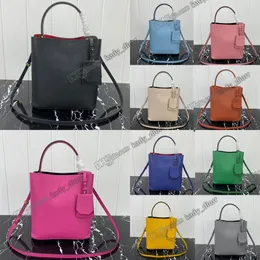Small Saffiano Leather Panier Bag designer luxury handbag purse emblematic triangle logo
