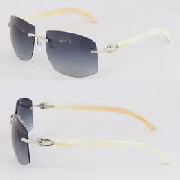 4189705 Solglasögon Män för unisex större glasögon Hot vit äkta naturliga buffelhorn Glasögon Kör Glasögon C Dekoration Fashion Accessories