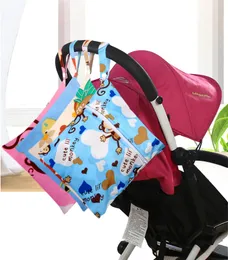 인쇄 된 포켓 기저귀 가방 방수 재사용 가능한 기저귀 스태커 휴대용 TPU 여행 지퍼 아기 기저귀 가방 미니 크기 젖은 마른 습식 가방 20x26cm 도매
