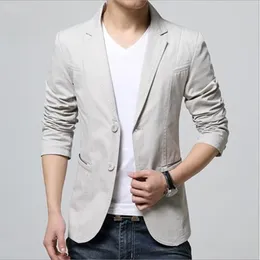 Luksusowy luksus męski Blazer Spring Fashion Wysokiej jakości bawełniany Slim Fit Suit Terno Masculino Blazers Men 220801