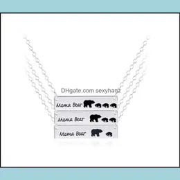 Pendant Necklaces Pendants Jewelry New Mama Bear Necklace For Mothers Day Gift Baby Shower High Quality Brand Wholesale Animal Ship Drop D