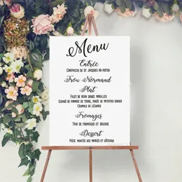 Adesivo de vinil personalizar alimentos bebidas decalque decalque decoração de casamento textos personalizados menu murais 220613