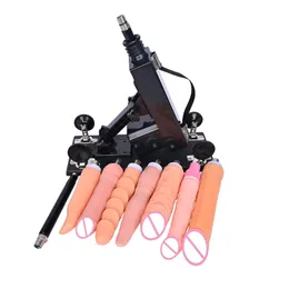 ROUGH BEAST Automatic sexy Machine with BIG Dildo for Women, Female Masturbation Pumping Gun 8 Attachments Toy Products