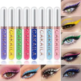 Glitter Eyeliner 8 Färger per pack Färgglada ögonfoder utgör verktyg för kvinnor eller flickor långvariga eyeliners