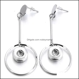 Snap Jewelry Vintage Metal 12mm Charms Kolczyki Moda Mini Przycisk Drop Earring Dla Kobiet DIY Akcesoria Dostawa 2021 Urok 3qajx