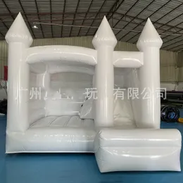 Коврики надувные прыжки с прыжком в перемычку свадебное надувное замок с слайд -комбо все белые вышивающие кровать 813 E3