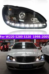W220 LEDヘッドライトのカーヘッドライト1998-2005ヘッドライトS280 S320 S500 S600 LEDフォグターン信号照明アクセサリー