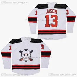 Movie Mask 13 JASON Hockey Jerseys White