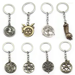 Kreki anime Fullmetal Alchemist Bieć kluczyek Edward Elric wisieant zabytkowe łańcuch kluczowy Keyrings Men samochód Kobiety torba Chaveiro biżuteria prezent ENK22