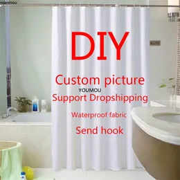 Fashion High Quality Custom Water Proof Windows Curtains for Living Room Curtains Po Home Decor Shower Curtain with Hook Up 220616