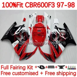 ОАМ Корпус +Танк для Honda CBR600FS CBR600 CBR 600 F3 FS CC 95-98 142NO.151 600FS 600CC 600F3 CBR600F3 95 96 97 98 CBR600-F3 1995 1996 1997 1998 Инъекция инъекции чернокожи