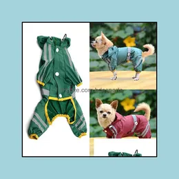 Dog Apparel Supplies Pet Home Garden New Cat Raincoat Clothes Puppy Glisten Bar Hoody Waterproof Rain Jackets Drop Delivery 2021 Fpmcf