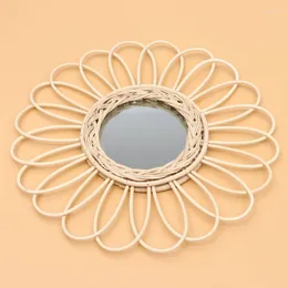 Other Interior Accessories Wall Hanging Mirror Cane Woven Rattan Art Pography Prop For Ladies GirlsOther