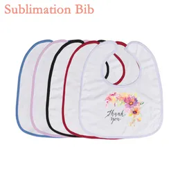 Sublimation Bibs Blank for Home Textile Baby Polyester Bib Heat Transfer Printing Collar Absorbs Milk Unisex Burp Cloth