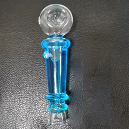 Mini -vidro colorido tubo de mão líquido glicerina fumando pyrex tabaco colher tubos