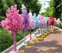 Dekoratif Çiçek Çelenkleri Yapay Çiçek 150cm Kiraz Çiçekleri Düğün Merkezi Yolu Kutlama Sepet Tören Açılış Dekor Dekor Önde
