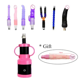 Jogo adulto Kit de máquina de mão sexy portátil Massageador vibratório para mulheres adaptadores de vibrador Vagina Masturbation Cup Toy