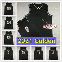 Męskie Koszykówka Jersey 30 Curry 6 LeBron 7 Durant 12 Morant 24 B R Y A N 3 Iverson 34 Antetounmpo 23 MJ 77 Doncic 1 Booker Złoty Koszulki Złote Koszulki Fabryczne Hurtownie