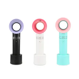 Party Favor Electric Bladeless Fan Portable Cordless USB Charging Mini Handheld Fan Handheld Mini Cooler No Leaf Handy BBA13350