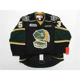 Thr personalizado bo horvat barato londres cavaleiros ohl terceiro ccm stitch de jersey adicionar qualquer número qualquer nome mens hockey jersey xs-6xl