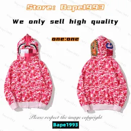 Yüksek kaliteli maymunlar erkek hoodies sweatshirt Japonya Köpekbalığı B Ape Head Galaxy Spotlar Aydınlık Camo Erkek ve Kadın Çiftler Aynı Modelgleffe