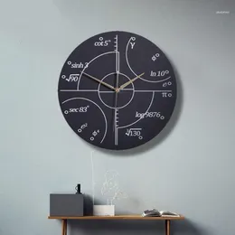 Równania matematyczne i notacje matematyki Chalkboard Geek Wall Educational Clock x4yd1