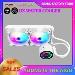 Fans kylningar Darkflash PC Case Water Cooler Computer CPU Fan Cooling Radiator Integrated Liquid for Intel LGA 2011/115X/AM3/AM4FANS