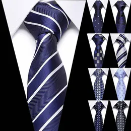 Arco amarra machos machos azuis escuros listrado gravata de luxo 100% bussiness de seda para homem festa formal de casamento Fred22