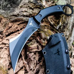 Klinge Ganzstahlgriff Camping Outdoor Messer EDC Top Qualität Feste Karambit-Waschklingen Full Tang Klaue mit Kydex-Messern