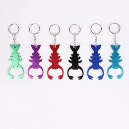 Creative Lobster Metal Bottle Opener с Keyring KeyChain Рекламный подарок пивной напиток-открытие SN4368