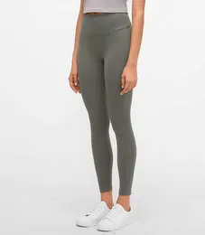 Calças ativas nuas yoga leggings L-152 cintura alta mulheres calças de fitness correndo calças esportivas sem costura esporte leggins energia ginásio roupas roupas