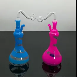 Mini Hookah Reting Pipe Colorful Metal Colored Rands Vase Glass Water Bottle