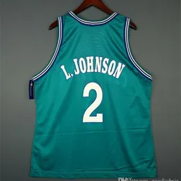 Chen37 Custom Men Youth Women Vintage Larry Johnson Vintage Champion College Basketball Jersey Size S-6XL أو مخصصة أي اسم أو قميص رقم