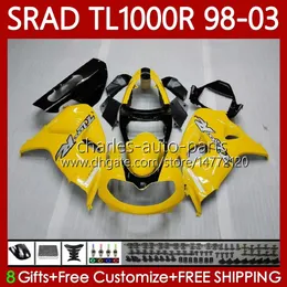 Factory yellow OEM Bodywork For SUZUKI SRAD TL1000R TL-1000 TL 1000 R 98-03 Body 118No.13 TL-1000R TL1000 R 98 99 00 01 02 03 TL 1000R 1998 1999 2000 2001 2002 2003 Fairing Kit