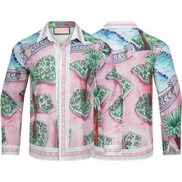 2022 Casablanca Designers Shirts Shorts Mens Fashion Hawaii Floral Print Bowling Disual Men Short Sleeve Pants Leath Dress Shirt Plus Size M-3XL