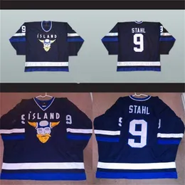 Ceomit Mighty Ducks Movie Jersey Stahl Iceland #9 Мужские сшитые вышивающие майки с вышивкой