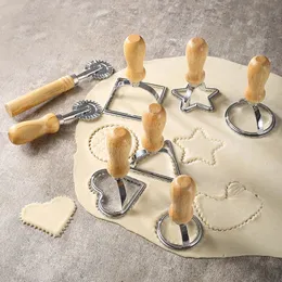 Sublimacja Pieczenia Cookie Cutter Ravioli Pasta Narzędzia Cynkowe Stal Stal Croks Mold Ravioli Maker Cutters Square Okrągły Pizza Cięcie Narzędzie