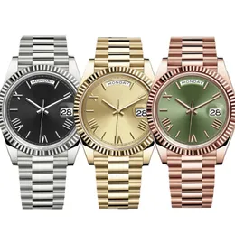 뜨거운 판매 럭셔리 남성 시계 자동 시계 주 캘린더 기능 여러 컬러 스테인리스 스틸 시계 Montre de Luxe