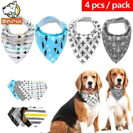 4st Dog Bandana Cats Dogs Scarf Bib Cotton Pet Grooming Accessories Bandage Collar For Small Medium Chihuahua Y200515