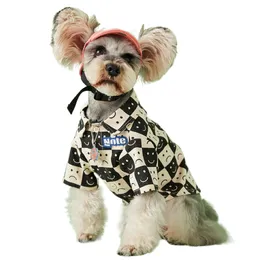 Plaid Hundebekleidung Kleidung Smile Denim Haustier T-Shirts für kleine mittelgroße Hunde Mode Sommer Katzenshirt Welpenkleidung Dropshipping COWBOY TUCH