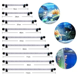 Aquário luz de peixes de peixes submersível lâmpada de luz impermeável plantas debaixo d'água LED luzes aquário iluminação 18-112cm UE plug Y200917